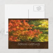 紅葉の7つの季節の挨拶 シーズンポストカード (正面/裏面)