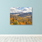 紅葉の《植物》アスペン&オークスキーブラーパス キャンバスプリント (インサイチュ (ウッドフロア))