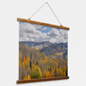 紅葉の《植物》アスペン&オークスキーブラーパス 吊り下げ型タペストリー (傾斜あり)