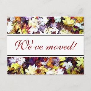 紅葉はがきを移動する   秋景 案内ポストカード