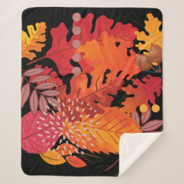 紅葉はっきりしたズメドレシャーパブランケット シェルパブランケット