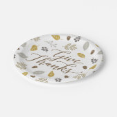 紅葉は感謝の感謝祭のプレートを与えます ペーパープレート (アングル)