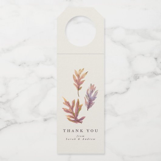 紅葉は感謝感謝していするワイン ボトルネックタグ (正面)