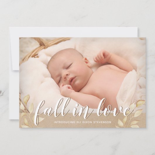 紅葉は発表誕生の"恋に落ちます" サンキューカード (正面)