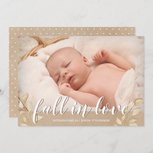 紅葉は発表誕生の"恋に落ちます" サンキューカード (正面/裏面)