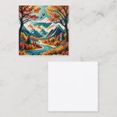 紅葉は美しい スクエア名刺 (正面/裏面)