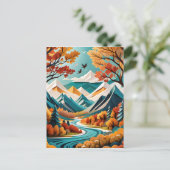 紅葉は美しい ポストカード (スタンド正面)