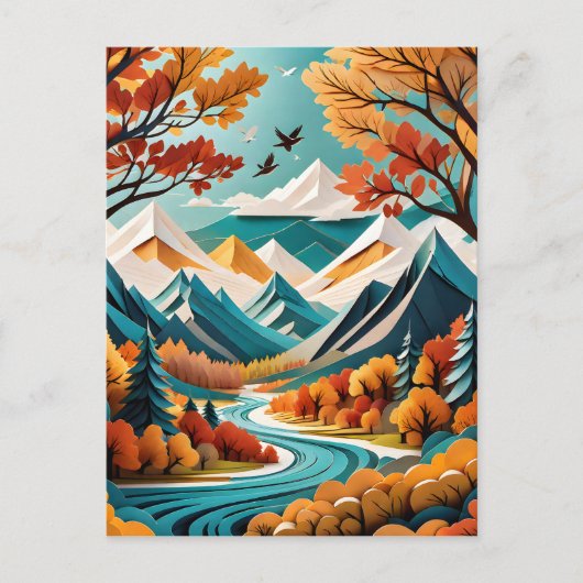 紅葉は美しい ポストカード (正面)