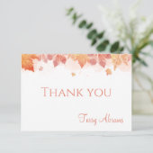 紅葉ひパーソナライズされたな形 サンキューカード (スタンド正面)