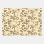 紅葉をテーマモダンにしたトイルドジョイ模様 ラッピングペーパーシート (正面3)