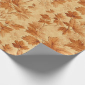 紅葉をテーマモダンにしたトイルドジョイ模様 ラッピングペーパー (角)