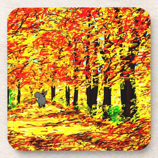 紅葉を通したろばの歩く コースター (正面)