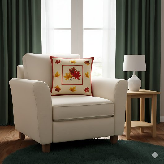 紅葉アクセント – コージー素朴オータムデコール クッション