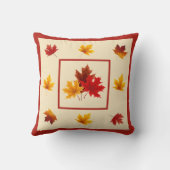 紅葉アクセント – コージー素朴オータムデコール クッション (裏面)