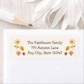 紅葉アコーンマッシュルームヒマワリ秋 ラベル (インサイチュ)