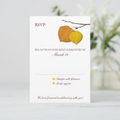 紅葉アスペン ペア RSVP 返信カード (スタンド正面)