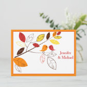 紅葉アンドラブバード結婚式招待状 招待状 (スタンド正面)