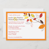 紅葉アンドラブバード結婚式招待状 招待状 (裏面)