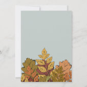 紅葉アンブレラ秋インラブブライダルシャワー 招待状 (裏面)