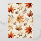 紅葉アーチエレガントサンクスギビングディナー 箔招待状 (裏面)