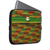 紅葉アーティザンクロシェプリントエレクトロニクスバッグ ラップトップスリーブ (正面右)