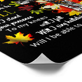 紅葉イエス・クロス私はクリスチャン想像・レーすることができる ポスター (角)