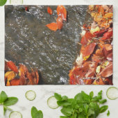 紅葉イン滝I秋撮影 キッチンタオル (折り畳み)