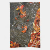 紅葉イン滝I秋撮影 キッチンタオル (縦)