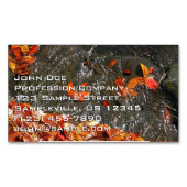 紅葉イン滝I秋撮影 マグネット名刺 (正面)