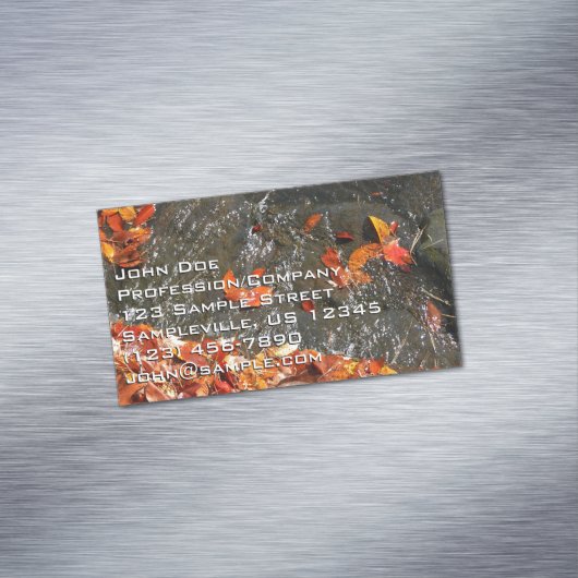 紅葉イン滝I秋撮影 マグネット名刺 (インサイチュ)