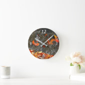 紅葉イン滝I秋撮影 ラウンド壁時計 (ホーム)