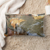 紅葉イン滝II秋撮影 ランバークッション (ブランケット)