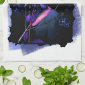 紅葉イン・オン・ブルー キッチンタオル (折り畳み)