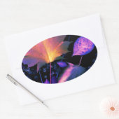 紅葉イン・ネオン 楕円形シール (封筒)