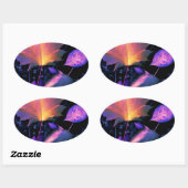 紅葉イン・ネオン 楕円形シール (シート)