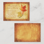 紅葉ウェディングレセプションカード エンクロージャーカード (正面/裏面)