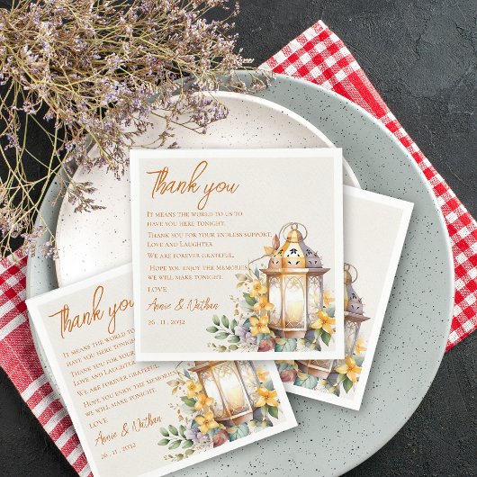 紅葉ウェディングレセプションサンキューメッセージ スタンダードカクテルナプキン