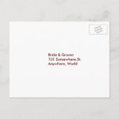 紅葉ウェディングRSVPメニューポストカード インビテーションポストカード (裏面)