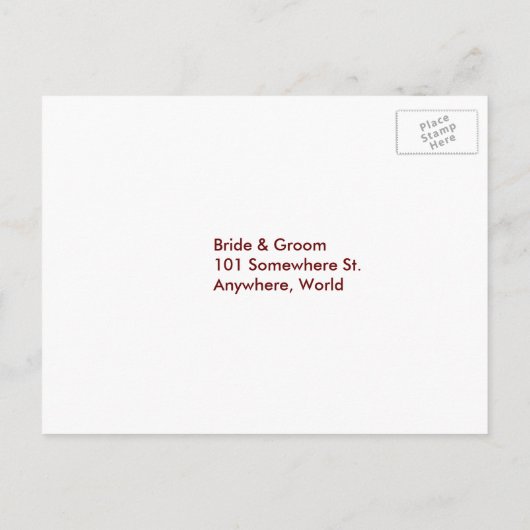 紅葉ウェディングRSVPメニューポストカード インビテーションポストカード (裏面)