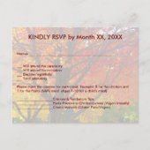 紅葉ウェディングRSVPメニューポストカード インビテーションポストカード (正面)