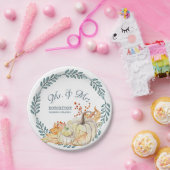 紅葉ウォーターカラーパンプキ素朴ンバ結婚ン ペーパープレート (パーティー)