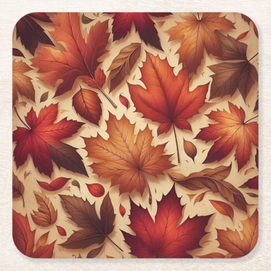 紅葉ウォール スクエアペーパーコースター (正面)