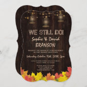 紅葉ウッドオールドランタン我々はまだ招待状 招待状 (正面/裏面)