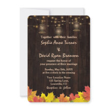 紅葉ウッドオールドランタン結婚式の招待