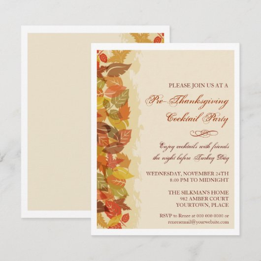 紅葉エッジ 招待状 (正面/裏面)