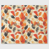 紅葉エレガンスシームレスパターン ラッピングペーパー (フラット)