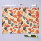 紅葉エレガンスシームレスパターン 薄葉紙 (クラフト)