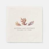 紅葉エレガントな結婚式のリハーサル スタンダードカクテルナプキン (正面)