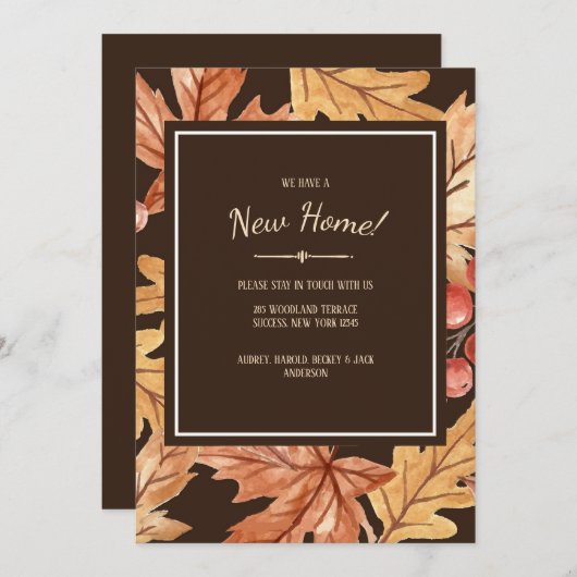 紅葉エレガントの新しいホームアナウンス 案内状 (正面/裏面)