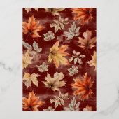 紅葉エレガントアーチ感謝祭ディナー 箔招待状 (裏面)